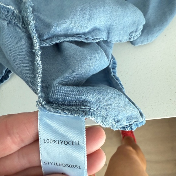 NEW, Mustard Seed, Chambray/Denim Short Sleeved Dress, Size Small - Picture 10 of 16